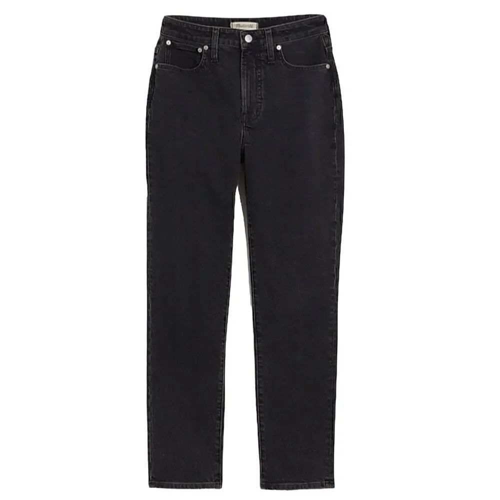 Madewell Jeans Women's 33 Washed Black Lunar Curvy Perfect Vintage Stretch